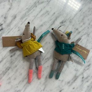 New Moulin Roty Little Mice Set Stuffed Animal Toy